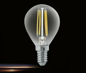 Лампа светодиодная 4W 2700К Е14 шар P45 filament 11499 EGLO